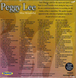 Peggy Lee : Miss Wonderful (4xCD, Comp + Box)