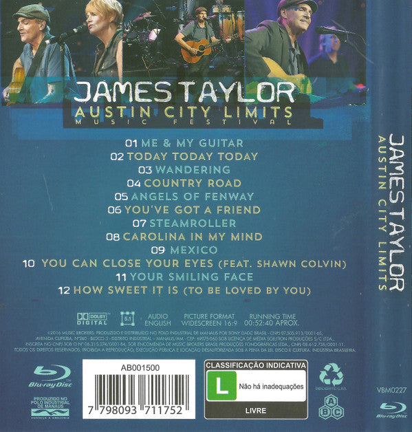 James Taylor (2) : Austin City Limits - Music Festival (Blu-ray, RP, Multichannel, AB,)