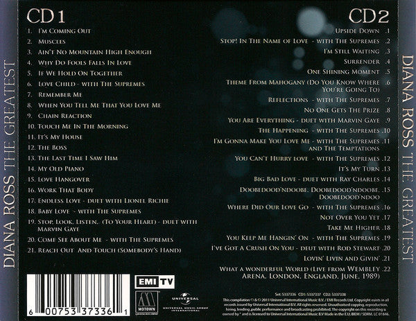 Diana Ross : The Greatest (2xCD, Comp, RP)