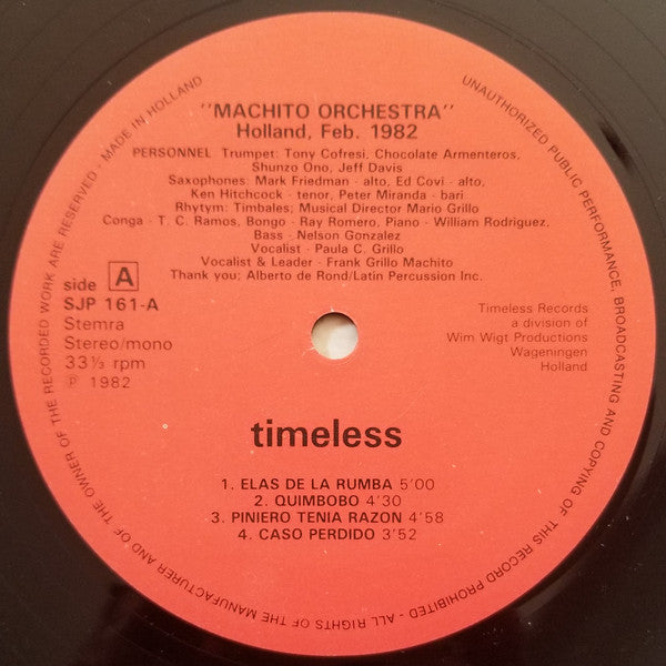 Machito And His Salsa Big Band : Machito And His Salsa Big Band 1982 (LP, Album)