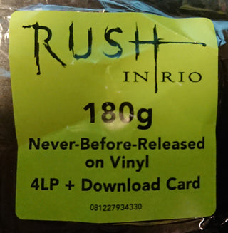 Rush : Rush In Rio (4xLP, Album, 180)