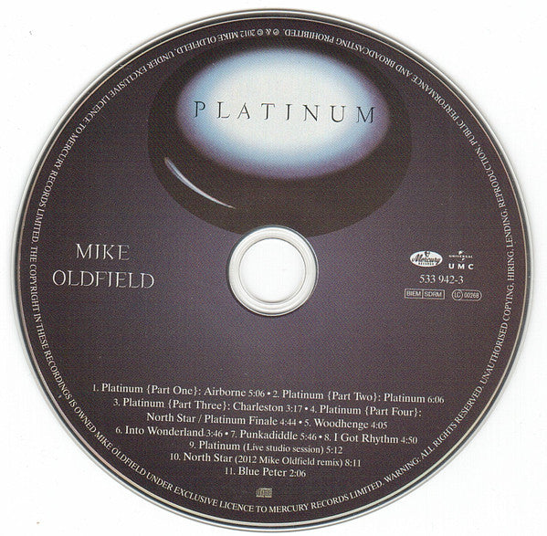 Mike Oldfield : Platinum (CD, Album, RE, RM + CD, Album + Dlx, Dig)
