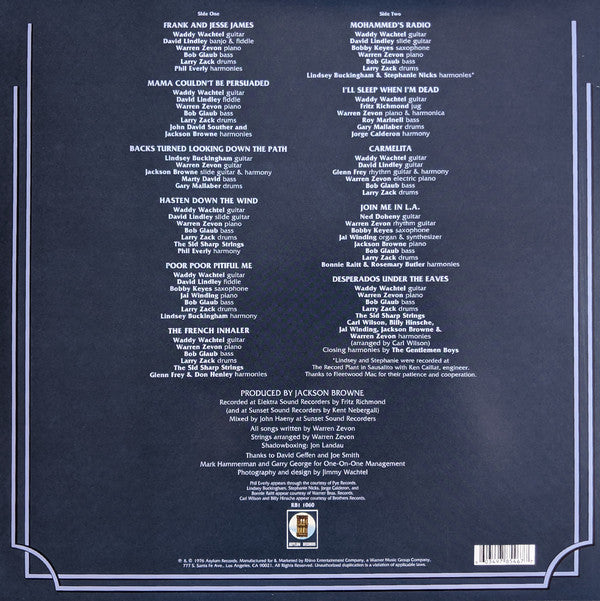 Warren Zevon : Warren Zevon (LP, Album, RE, RP, 180)