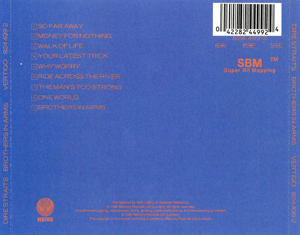 Dire Straits : Brothers In Arms (CD, Album, RE, RM, DAD)