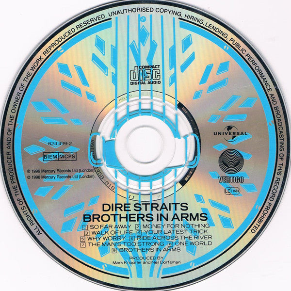 Dire Straits : Brothers In Arms (CD, Album, RE, RM, DAD)