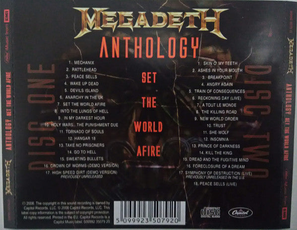Megadeth : Anthology: Set The World Afire (2xCD, Comp)