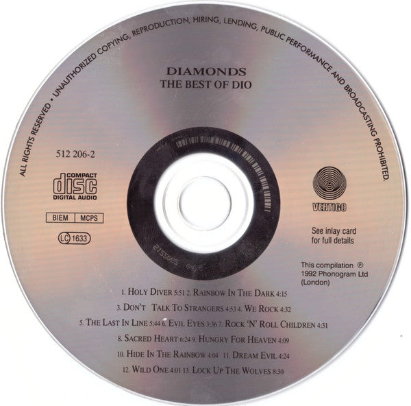 Dio (2) : Diamonds - The Best Of Dio (CD, Comp, M/Print, RE)