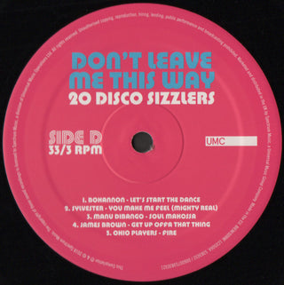 Various : Don't Leave Me This Way - 20 Disco Sizzlers (2xLP, Comp)