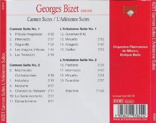 Georges Bizet – Orquesta Filarmónica de la Ciudad de México, Enrique Batiz : Carmen Suites / L'Arlésienne Suites (CD, Album, RE)