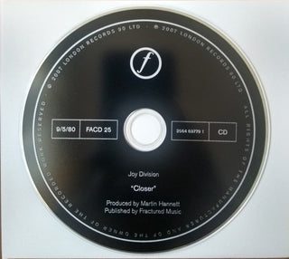 Joy Division : Closer (CD, Album, RE, RM + CD, Album + RP, Arv)