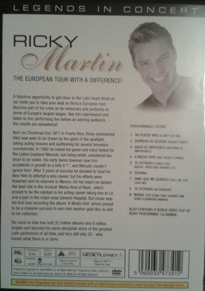 Ricky Martin : The European Tour (DVD-V, Unofficial, PAL)