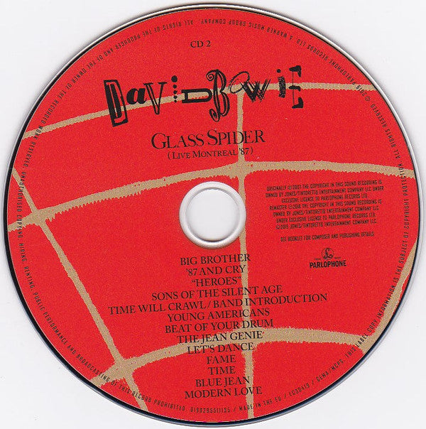 David Bowie : Glass Spider (Live Montreal '87) (2xCD, Album, RE, RM)