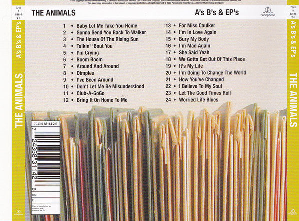 The Animals : A's B's & EP's (CD, Comp, RE)
