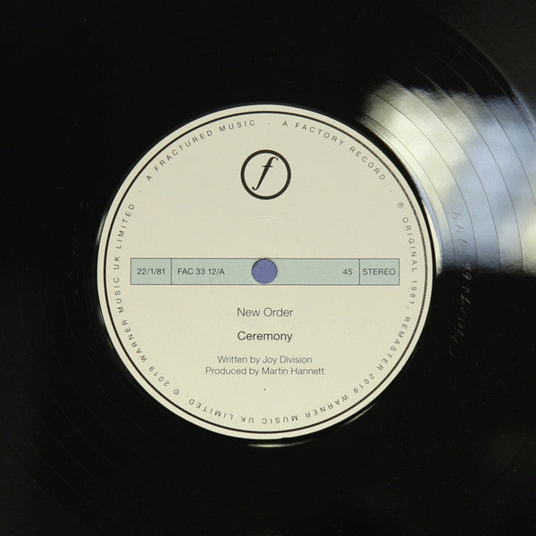 New Order : Ceremony (12", Single, RE, RM, 180)