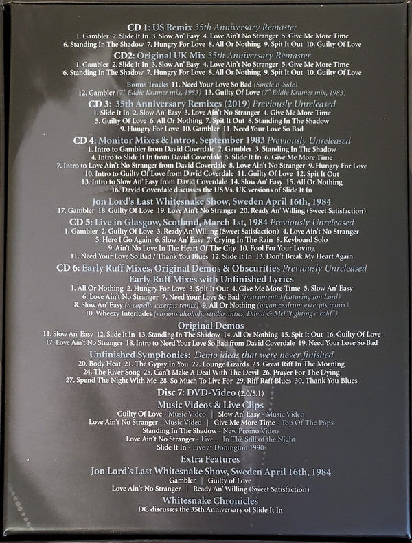 Whitesnake : Slide It In (Box, Ltd, S/Edition + CD, Album, RM + CD, Album, R)