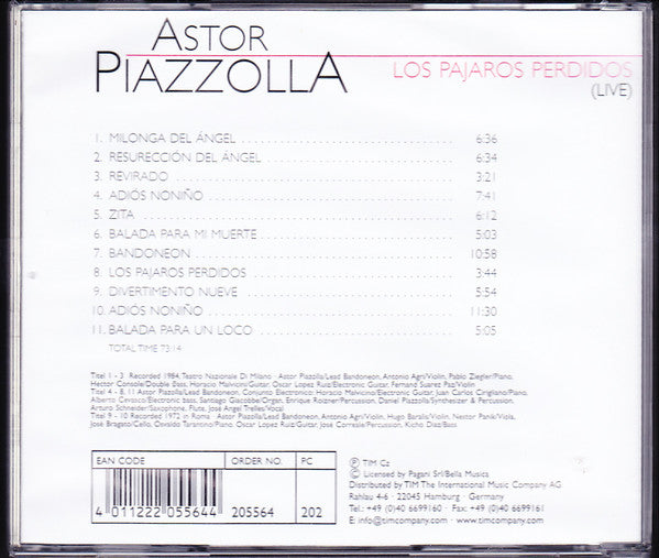 Astor Piazzolla : Los Pajaros Periodos (CD, Comp)