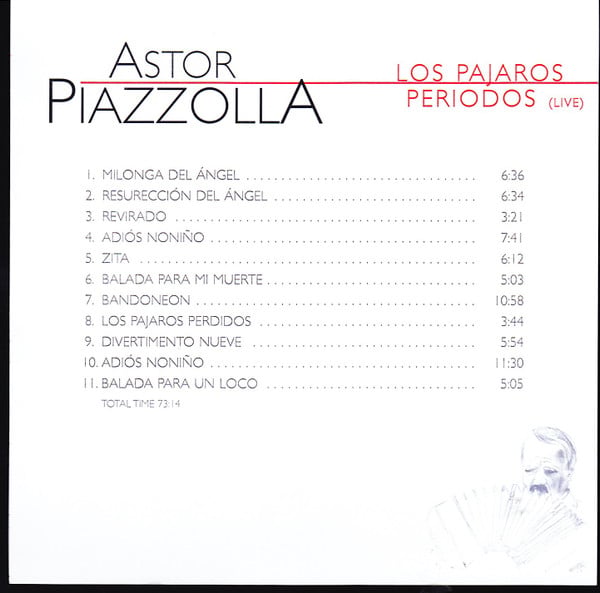 Astor Piazzolla : Los Pajaros Periodos (CD, Comp)