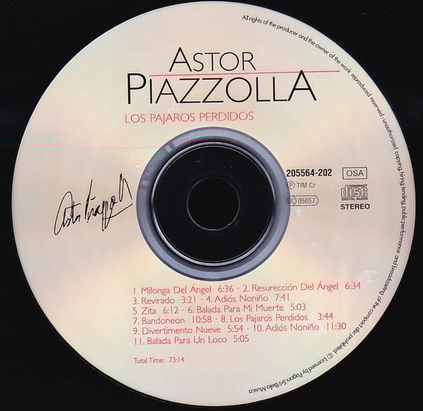Astor Piazzolla : Los Pajaros Periodos (CD, Comp)