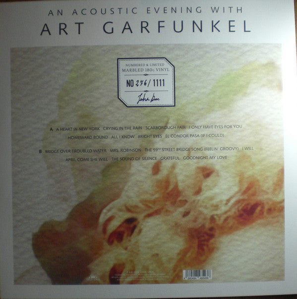 Art Garfunkel : An Acoustic Evening With Art Garfunkel (LP, Album, Ltd, Num, Bri)