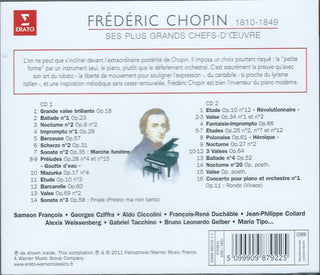 Frédéric Chopin : Ses Plus Grands Chefs-D'Œuvre (2xCD, Comp, RE)