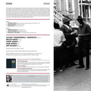 Cannonball Adderley & Miles Davis : Somethin' Else (LP, Album, RE, 180)