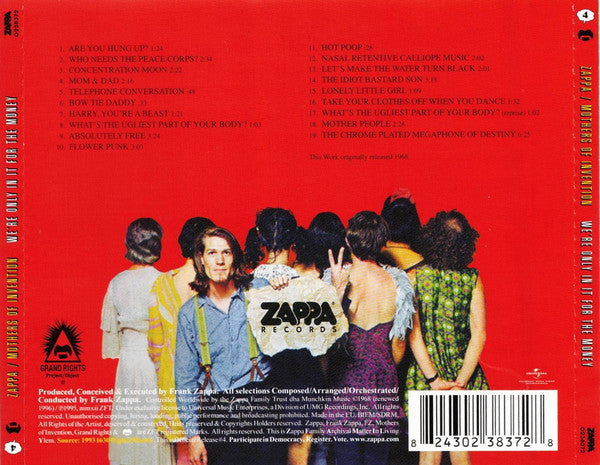 Frank Zappa / The Mothers : We're Only In It For The Money (CD, Album, RE, RM)