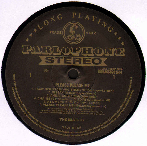 The Beatles : Please Please Me (LP, Album, RE, RM, RP, 180)