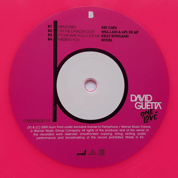 David Guetta : One Love (2xLP, Album, Ltd, RE, Pin)