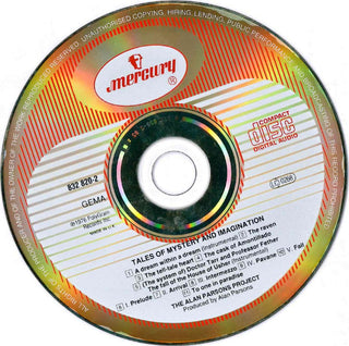 The Alan Parsons Project : Tales Of Mystery And Imagination Edgar Allan Poe (CD, Album, RE, RM)