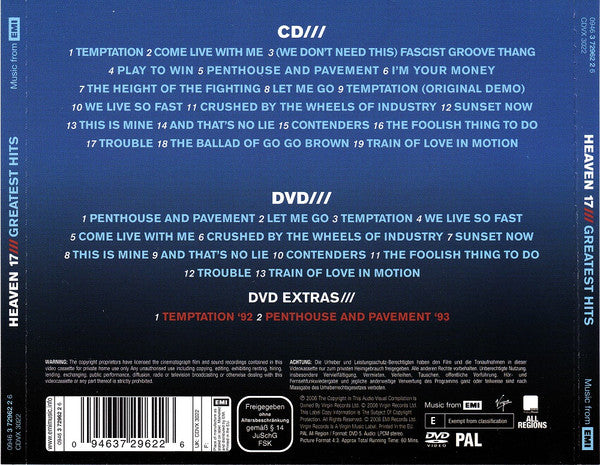 Heaven 17 : Greatest Hits (CD, Comp + DVD-V, Comp, PAL)