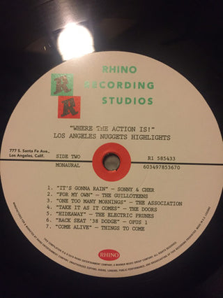 Various : Where The Action Is! (Los Angeles Nuggets Highlights) (2xLP, RSD, Comp, Mono, Ltd, Gat)