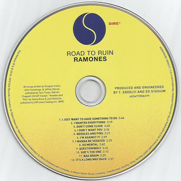 Ramones : Road To Ruin (CD, Album, RE, RM, Dig)