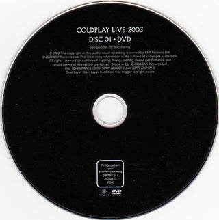 Coldplay : Live 2003 (DVD-V, Multichannel, PAL, Dua + CD, Album, Enh)
