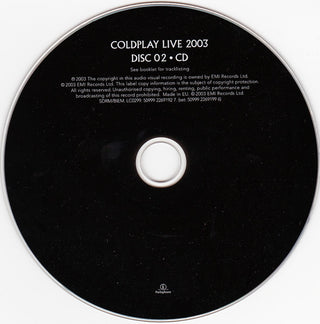 Coldplay : Live 2003 (DVD-V, Multichannel, PAL, Dua + CD, Album, Enh)