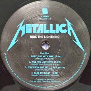 Metallica : Ride The Lightning (LP, Album, RE, RM)