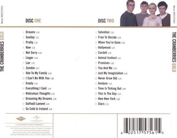The Cranberries : Gold (2xCD, Comp, RE)