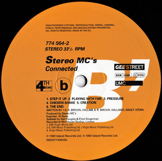 Stereo MC's : Connected (LP, Album, RE, 180)