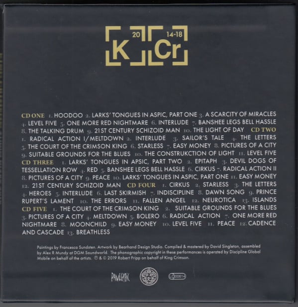 King Crimson : Audio Diary 2014-2018 (Box + 4xCD, RE + CD)