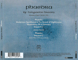 Tangerine Dream : Phaedra (CD, Album, RE, RM)