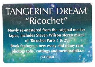 Tangerine Dream : Ricochet (CD, Album, RE, RM)