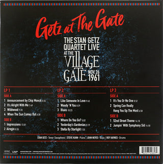 Stan Getz Quartet : Getz At The Gate (Live At The Village Gate, Nov. 26, 1961) (3xLP, Gat)