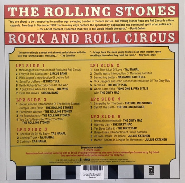 The Rolling Stones : The Rolling Stones Rock And Roll Circus (3xLP, RE, RM, 180 + Box)