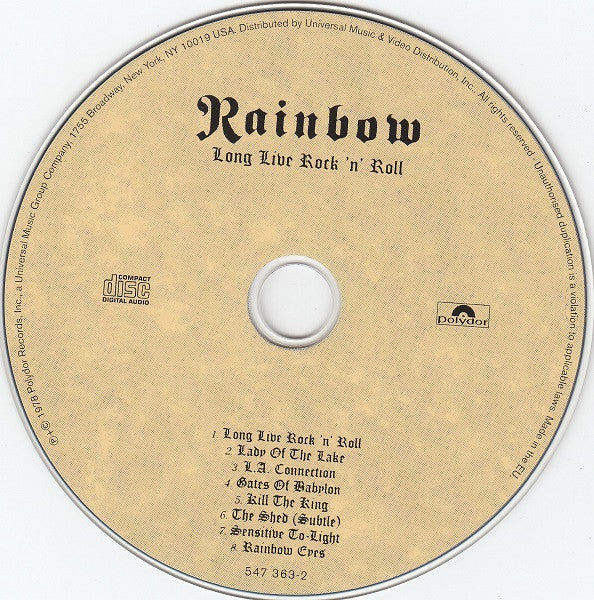 Rainbow : Long Live Rock 'N' Roll (CD, Album, RE, RM)
