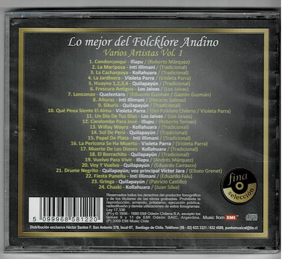 Illapu, Quilapayún, Quelentaro, Conjunto Kollahuara, Los Jaivas :  Fina Selección, Lo Mejor Del Folcklore Andino Vol. 1 (CD, Comp)