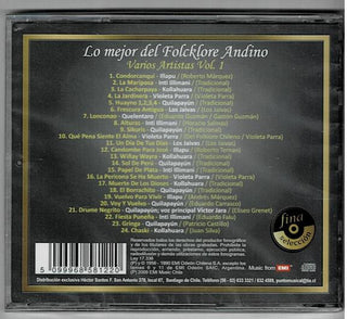 Illapu, Quilapayún, Quelentaro, Conjunto Kollahuara, Los Jaivas :  Fina Selección, Lo Mejor Del Folcklore Andino Vol. 1 (CD, Comp)