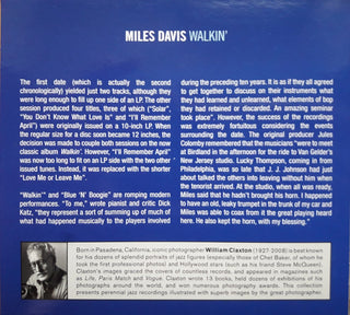 Miles Davis : Walkin' (CD, Album, Comp, RE, RM)