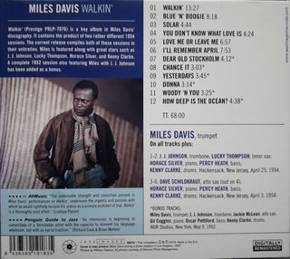 Miles Davis : Walkin' (CD, Album, Comp, RE, RM)