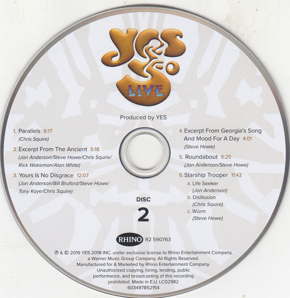 Yes : 50 Live (2xCD, Album, Dig)