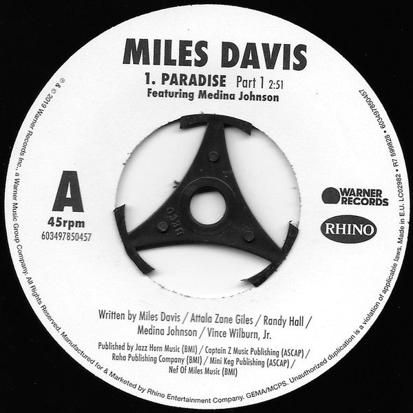 Miles Davis : Paradise (7", Single)