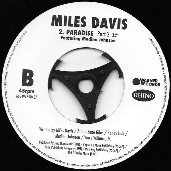 Miles Davis : Paradise (7", Single)